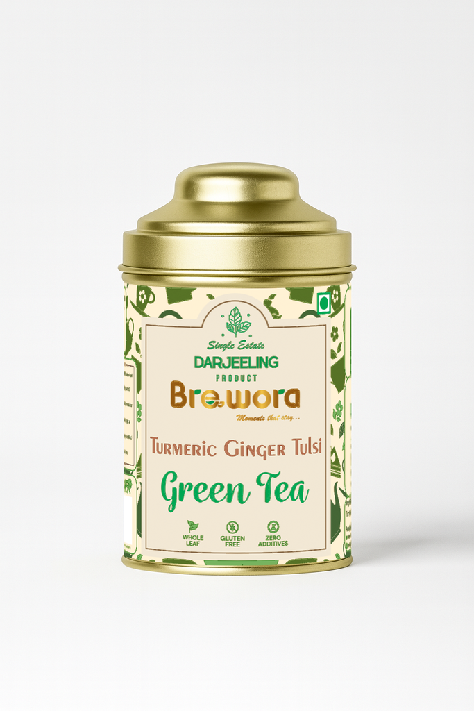 Turmeric Ginger Tulsi Green Tea Tin
